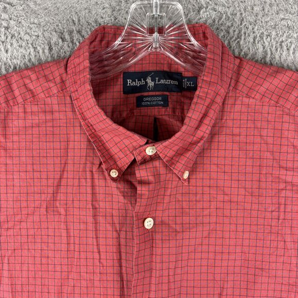 Ralph Lauren Greggor Shirt Men’s 2XL Red Button Down Long Sleeve - Picture 2 of 12
